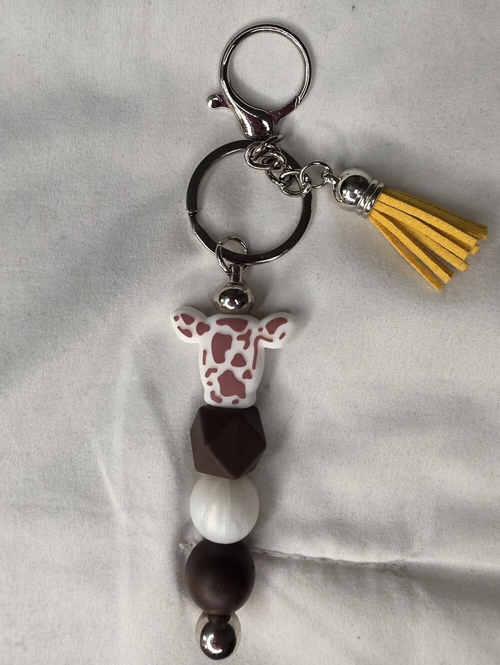Tassel Giraffe Bag Charm/Keychain - Handmade